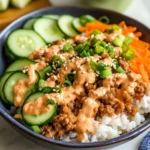 Ground Turkey Rice Bowls with Bang Bang Sauce