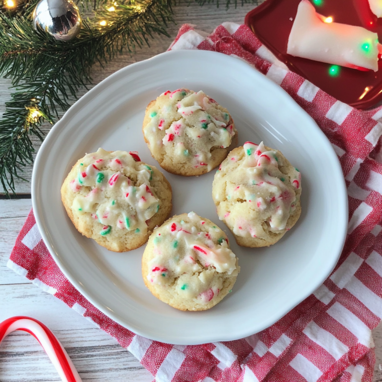 Candy Cane Whipped Shortbread Cookies | Easy and Delicious