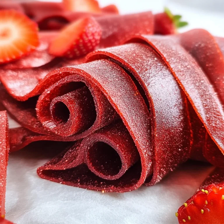 3-Ingredient Homemade Strawberry Fruit Roll-Ups