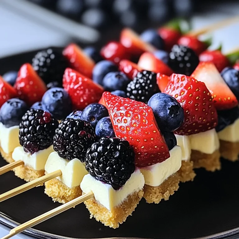 Berry Cheesecake Dessert Kabobs