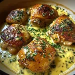 Bobby Flay Chicken Thighs with Creamy Garlic Sauce