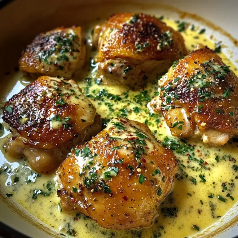Bobby Flay Chicken Thighs with Creamy Garlic Sauce