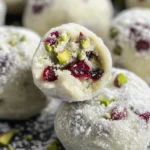 Cranberry Pistachio White Chocolate Truffles