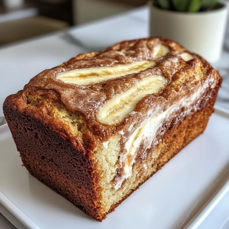 Cream Cheese Cinnamon Swirl Banana Bread