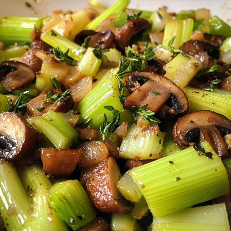 Jennie's Roasted Celery And Mushrooms
