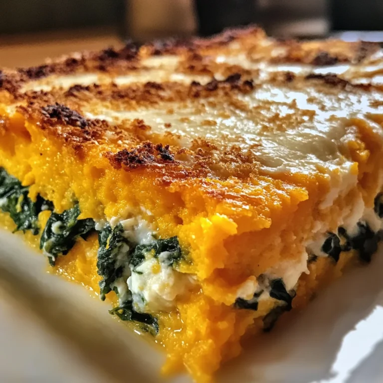 Pumpkin Spinach Polenta Casserole is a must-try dish!