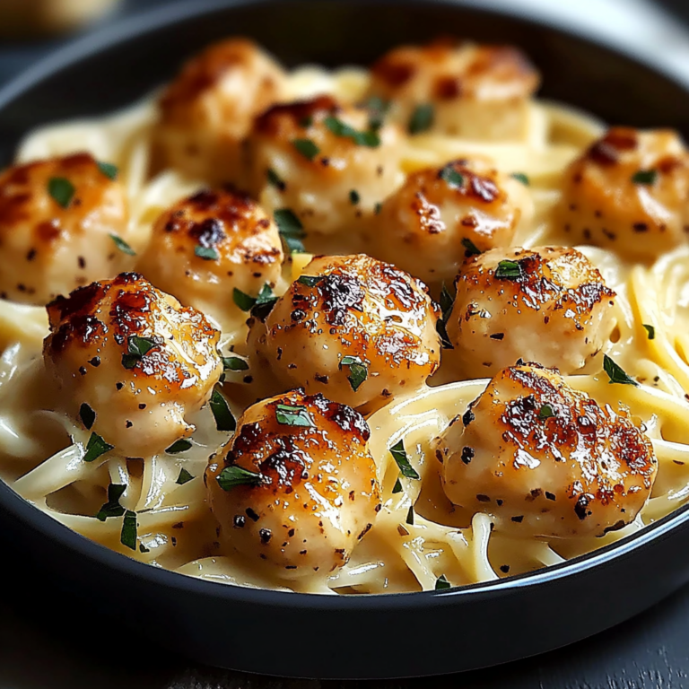 Garlic Butter Chicken Bites with Creamy Parmesan Pasta: An Incredible 7-Step Recipe