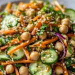Asian Cucumber and Chickpea Slaw with Sesame Dressing