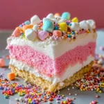 Bubblegum Cloud Slice Dessert: A Sweet Indulgence