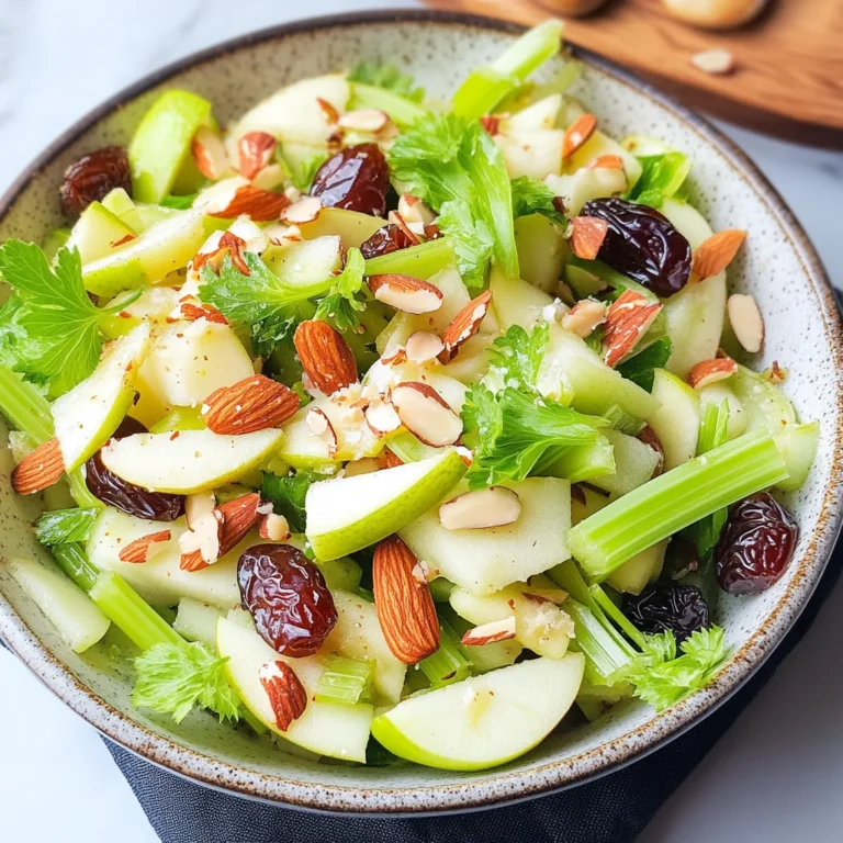 Celery and Apple Salad with Almonds and Dates
