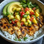 Chicken Bowl with Pineapple Salsa