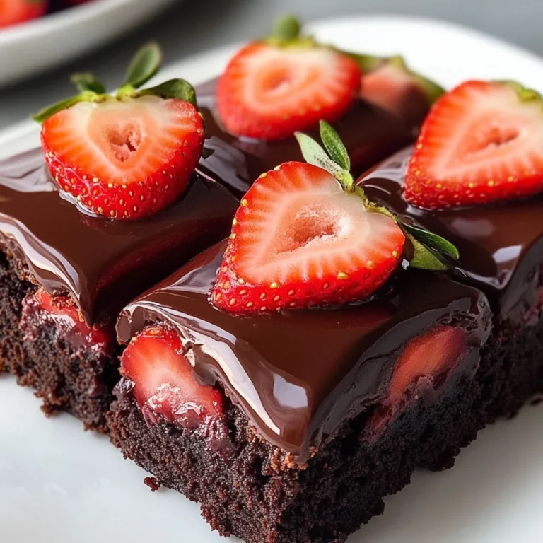 Chocolate Covered Strawberry Brownies Delight! 🍓