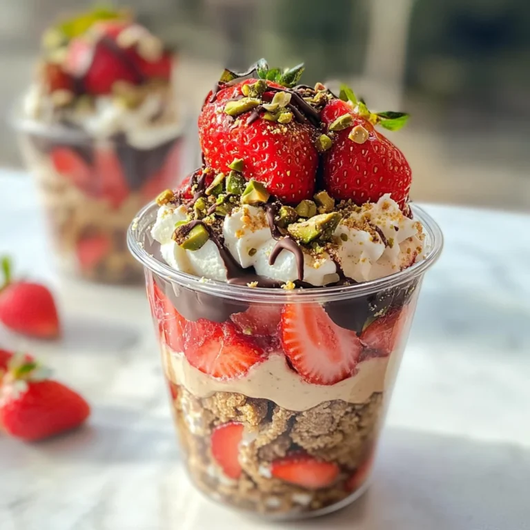 Dubai Chocolate covered Strawberry in a cup