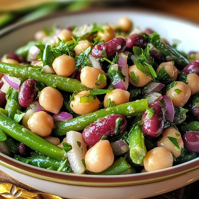 Easy Vintage Three Bean Salad: A Colorful, Healthy Freshness