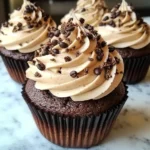 Espresso Brownie Cupcakes with Coffee Buttercream