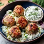 Greek Turkey Meatballs with Tzatziki Recipe