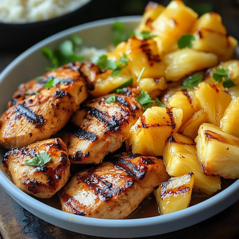 Grilled Chicken and Pineapple
