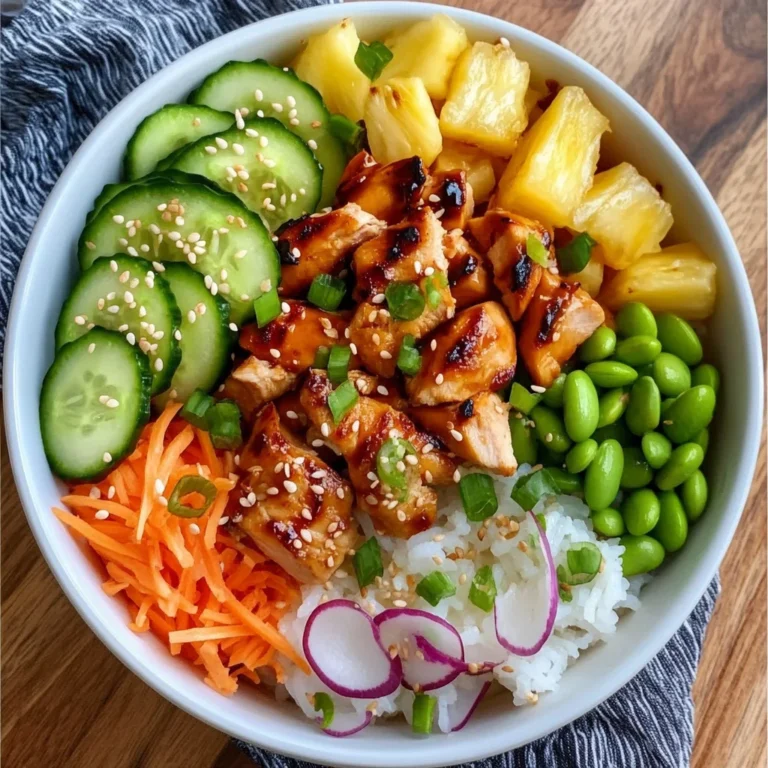 Hawaiian Inspired Chicken Poke Bowl Full of Flavorful Joy