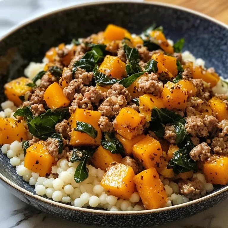 Healthy Roasted Butternut Squash with Ground Turkey