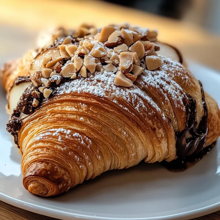 Irresistible Pear Chocolate Hazelnut Croissant Recipe