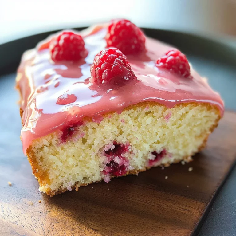 Raspberry Glazed Key Lime Cake