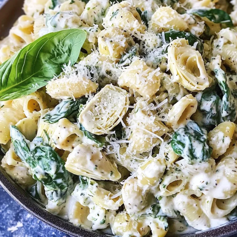 Spinach Artichoke Pasta Salad