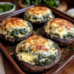 Spinach Cheese Stuffed Portobello Mushrooms