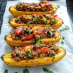 Stuffed Plantains (Canoas de Platanos)