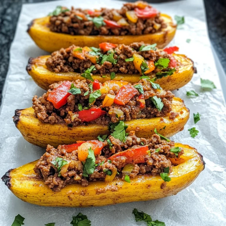 Stuffed Plantains (Canoas de Platanos)