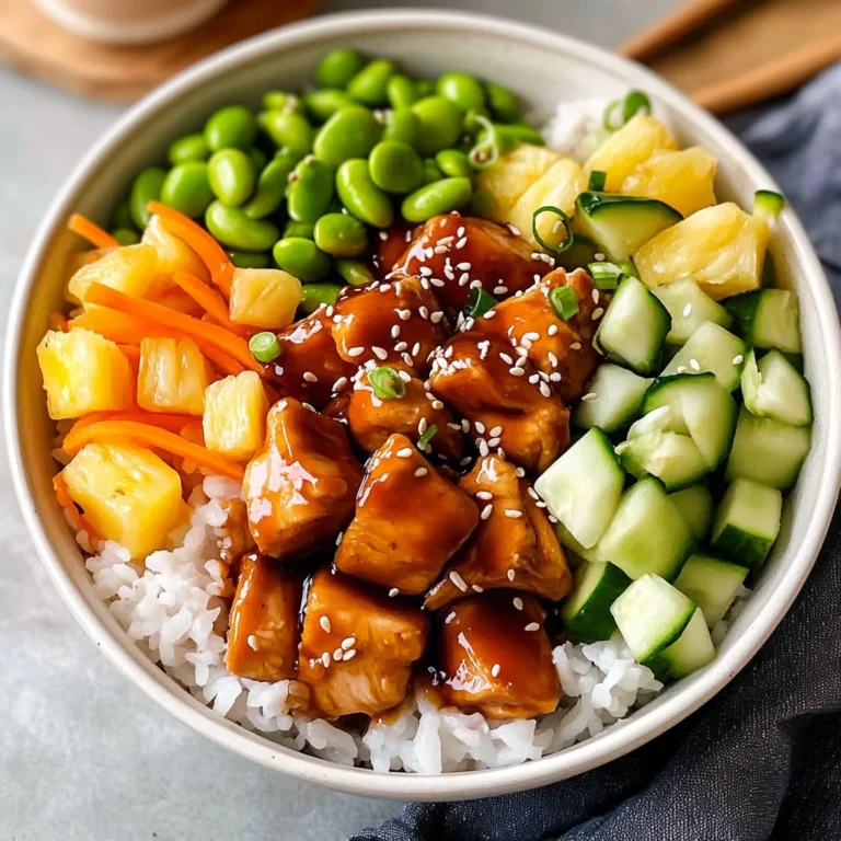Teriyaki Chicken Poke Bowls