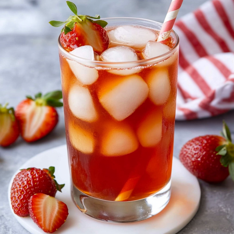 Homemade Strawberry Iced Tea