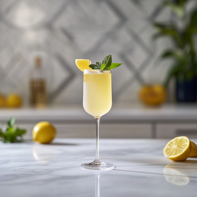 Sparkling Limoncello mocktail