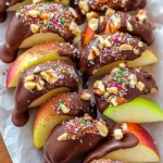 Chocolate Dipped Apple Slices