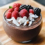 Dark Chocolate Chia Pudding with Coconut Milk