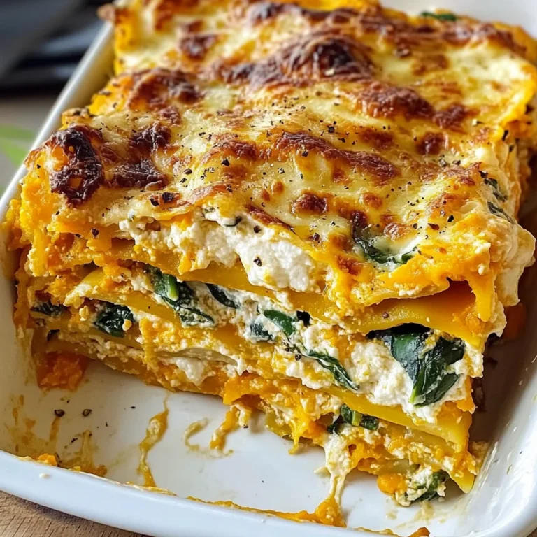 Italian Butternut Squash and Spinach Lasagna