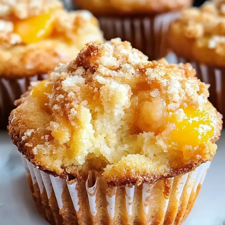 Peach Cobbler Muffins