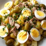 Potato Salad with Tuna, Eggs & Olives