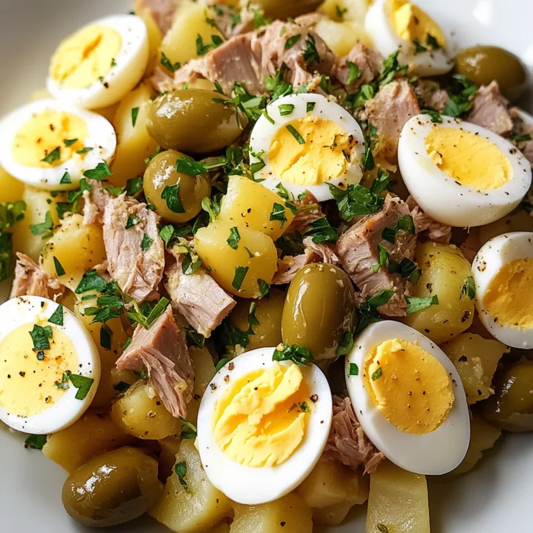 Potato Salad with Tuna, Eggs & Olives