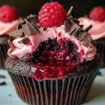 Raspberry Chocolate Lava Cupcakes