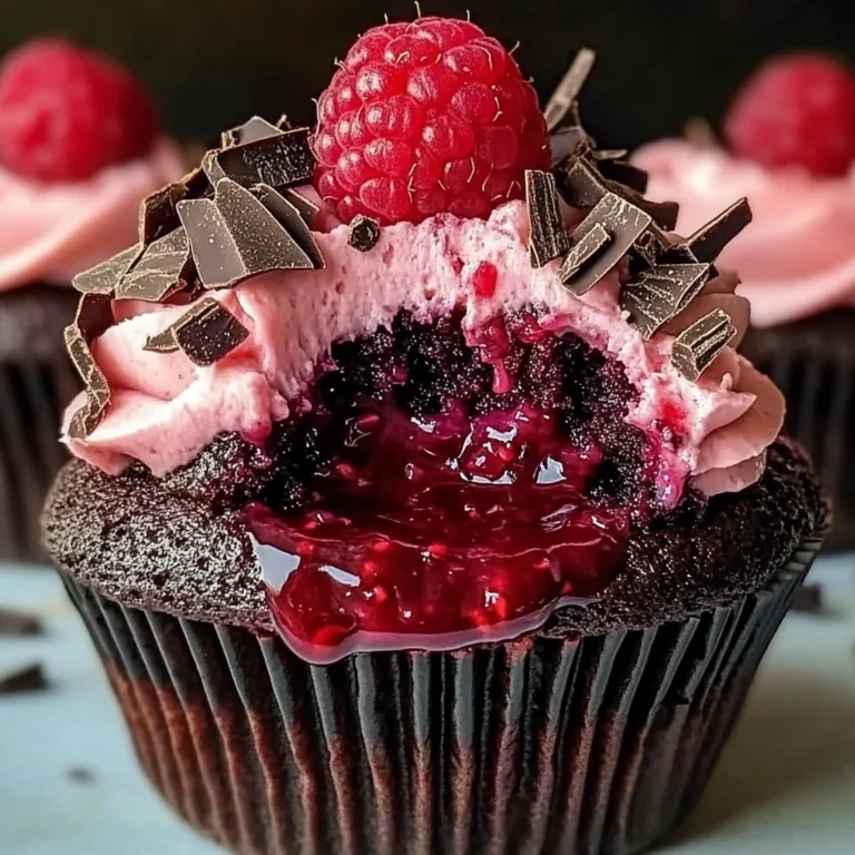 Raspberry Chocolate Lava Cupcakes