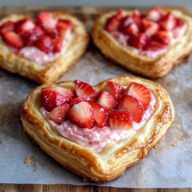 Strawberry Cream Cheese Heart Danishes