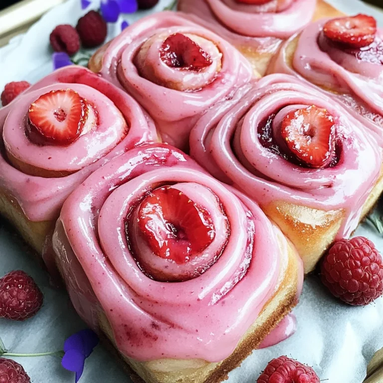 Vegan Pink Cinnamon Rolls Bursting with Berry Goodness