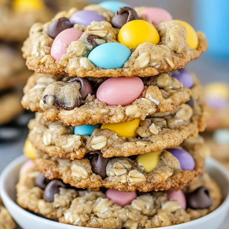 Chewy Cadbury Egg Oatmeal Chocolate Chip Easter Cookies Delight
