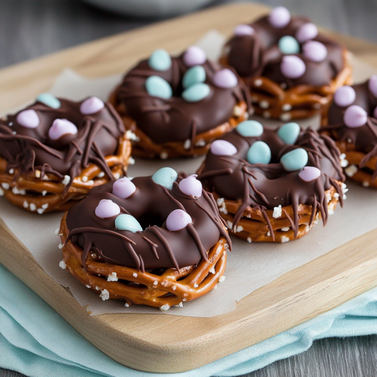 Chocolate-Covered Pretzel Nests